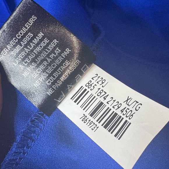 Royal Blue Stretch Blazer XL | Tailored Open Front 2 Button Jacket - Picture 4 of 9